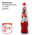 Mautner Sirup im Angebot bei GLOBUS in Siegen Mautner Sirup Angebote bei GLOBUS Siegen für 2,79 €