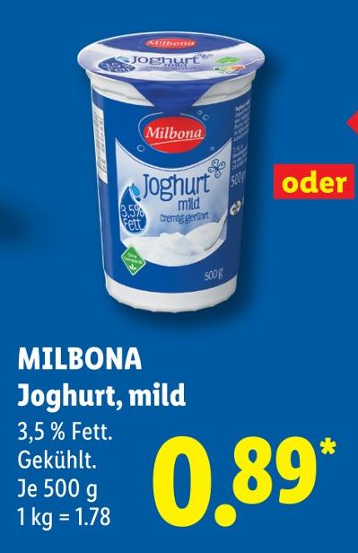 Joghurt, mild