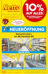 Netto Marken-Discount Prospekt für Gelsenkirchen: "Neueröffnung - 10% auf ALLES", 8 Seiten, 01.07.2025 - 05.07.2025