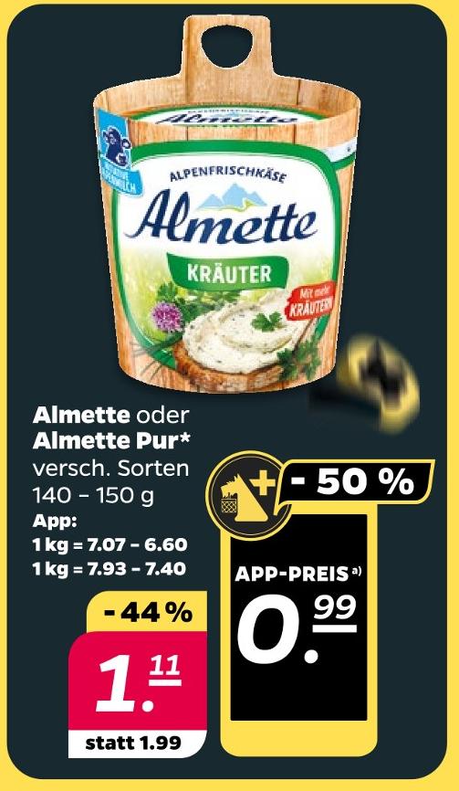 Almette oder Almette Pur
