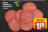 Westfälische Sommerwurst im Angebot bei REWE in Monheim Westfälische Sommerwurst Angebote von Reinert bei REWE Monheim für 1,89 €
