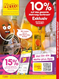 Netto Marken-Discount Prospekt für Marktleugast mit 2 Seiten Netto Marken-Discount Prospekt für Marktleugast: "10% auf das gesamte Mehrweg-Sortiment", 2 Seiten, 07.09.2026 - 12.09.2026