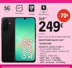 smartphone Galaxy A26 5G - SAMSUNG - E.Leclerc à Saumur smartphone Galaxy A26 5G - SAMSUNG en promo chez E.Leclerc Saumur à 249,00 €