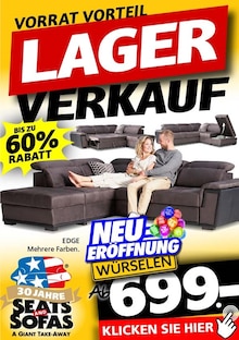 Seats and Sofas Prospekt LAGER VERKAUF mit  Seite