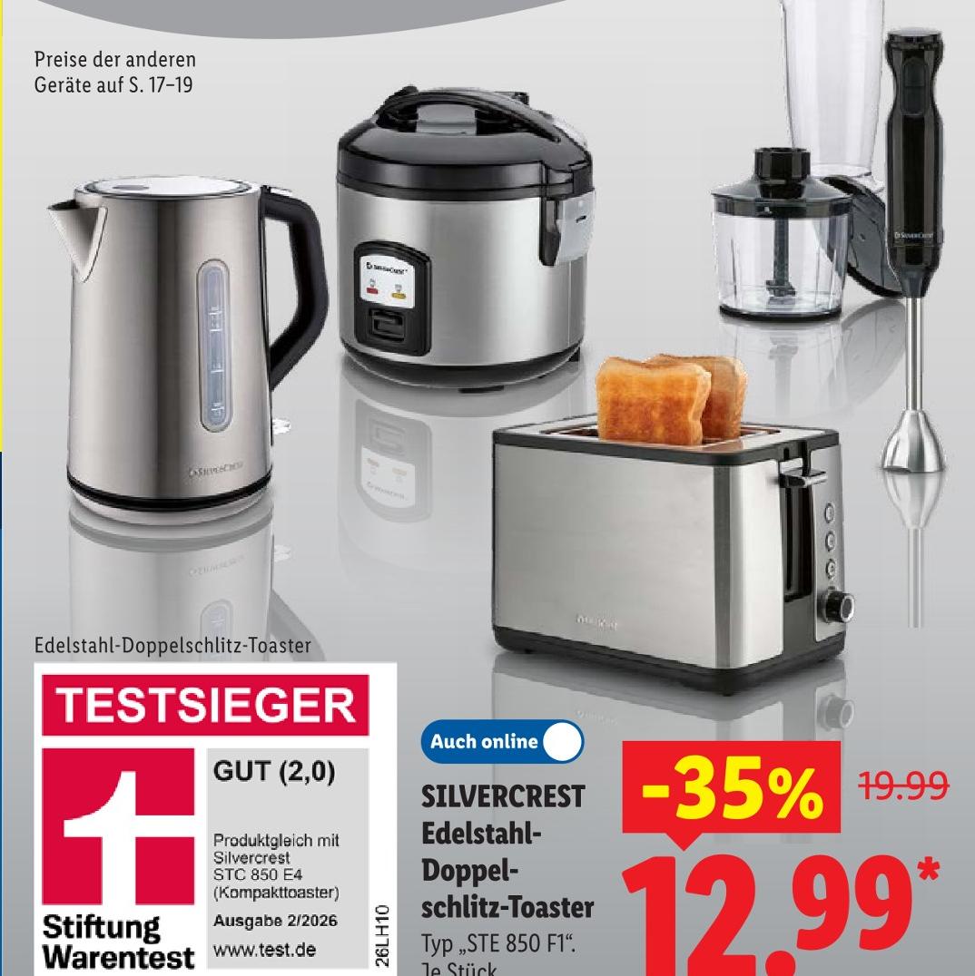 Edelstahl-Doppelschlitz-Toaster