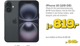 Aktuelles iPhone 16 (128 GB) oder iPhone 16 (256 GB) Angebot bei EURONICS in Köln ab 819,00 €