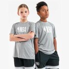 Kinder Shirt Basketball Kurzarm NBA - TS 900 grau im aktuellen DECATHLON Prospekt