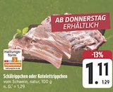 Aktuelles Schälrippchen oder Kotelettrippen Angebot bei E center in Würzburg