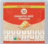 Emmental français râpé pasteurisé - U en promo chez U Express Emmental français râpé pasteurisé - U dans le catalogue U Express