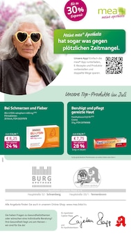 Aktueller mea - meine apotheke Prospekt "Unsere Juli-Angebote" Seite 1 von 4 Seiten