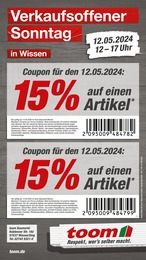 Aktueller toom Baumarkt Baumärkte Prospekt für Malberg: Verkaufsoffener Sonntag mit 1} Seite, 12.05.2024 - 12.05.2024