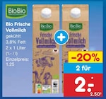 Bio Frische Vollmilch im Angebot bei Netto Marken-Discount in Gelsenkirchen Bio Frische Vollmilch Angebote von BioBio bei Netto Marken-Discount Gelsenkirchen für 2,00 €