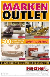 Aktueller Polstermöbel Fischer Prospekt mit Schlafzimmer, "MARKEN OUTLET", Seite 1
