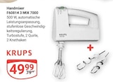 Handmixer F60814 3 MIX 7000 im Angebot bei GLOBUS in Bochum Handmixer F60814 3 MIX 7000 Angebote von KRUPS bei GLOBUS Bochum für 49,99 €