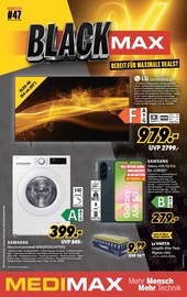 Aktueller MEDIMAX Elektromärkte Prospekt in Weilmünster und Umgebung, "BLACK MAX" mit 8 Seiten, 14.11.2025 - 22.11.2025