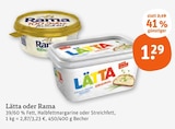 Lätta oder Rama im Angebot bei tegut in Mühlhausen Lätta oder Rama Angebote bei tegut Mühlhausen für 1,29 €