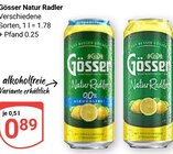 Aktuelles Natur Radler Angebot bei GLOBUS in Erlangen ab 0,89 €