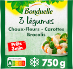 3 LÉGUMES CHOUX-FLEURS, CAROTTES, BROCOLIS SURGELÉS BONDUELLE - BONDUELLE en promo chez Auchan Hypermarché 3 LÉGUMES CHOUX-FLEURS, CAROTTES, BROCOLIS SURGELÉS BONDUELLE - BONDUELLE dans le catalogue Auchan Hypermarché
