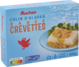 COLIN D'ALASKA SANS ARÊTE SAUCE À LA CREVETTE MSC SURGELÉ AUCHAN - AUCHAN - Auchan Hypermarché à Troyes COLIN D'ALASKA SANS ARÊTE SAUCE À LA CREVETTE MSC SURGELÉ AUCHAN - AUCHAN en promo chez Auchan Hypermarché Troyes à 7,38 €