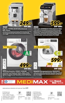 Kaffeevollautomat im aktuellen MEDIMAX Prospekt (Düsseldorf) Kaffeevollautomat im MEDIMAX Prospekt "BLACK MAX" mit 8 Seiten (Düsseldorf)