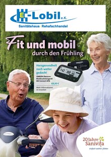 Blutdruckmessgerät im E-Lobil e.K. Prospekt "Fit und mobil durch den Frühling" mit 6 Seiten (Bonn)