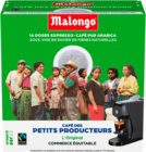 DOSETTES DE CAFÉ PUR ARABICA PETITS PRODUCTEURS MALONGO - MALONGO en promo chez Auchan Hypermarché Issy-les-Moulineaux à 4,13 €