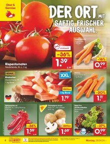 Tomaten im Netto Marken-Discount Prospekt "Aktuelle Angebote" mit 50 Seiten (Erlangen)