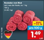 Rouladen vom Rind Angebote bei Netto Marken-Discount Duisburg für 1,49 €