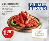 Chili-Debrecziner von Palmberger für 1,29 € bei V-Markt im Angebot Chili-Debrecziner von Palmberger im aktuellen V-Markt Prospekt
