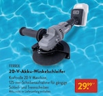 20-V-Akku-Winkelschleifer von FERREX für 29,99 € bei ALDI Nord im Angebot 20-V-Akku-Winkelschleifer von FERREX im aktuellen ALDI Nord Prospekt