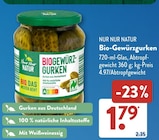 Bio-Gewürzgurken von Nur Nur Natur im aktuellen ALDI SÜD Prospekt für 1,79 €