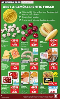 Kaufland Prospekt der Woche "Hier bin ich richtig" Seite 2, 24.08.2026 bis 26.08.2026 für Stuttgart Aktueller Kaufland Prospekt "Hier bin ich richtig" Seite 2 von 71 Seiten für Stuttgart