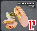 Delikatess-Leberwurst im Golddarm Angebote bei EDEKA Ravensburg für 1,11 €