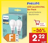 LED Leuchtmittel im Angebot bei Netto Marken-Discount in Gotha LED Leuchtmittel Angebote von Philips bei Netto Marken-Discount Gotha für 2,22 €