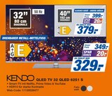 QLED TV 32 QLED 6251 S im Angebot bei expert in Hof QLED TV 32 QLED 6251 S Angebote von KENDO bei expert Hof für 329,00 €