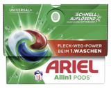 All in 1 Pods Oder Colorwaschmittel flüssig im Angebot bei REWE in Kerpen All in 1 Pods Oder Colorwaschmittel flüssig Angebote von Ariel bei REWE Kerpen für 5,49 €