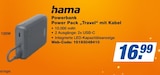 Powerbank Power Pack „Travel“ mit Kabel Angebote von hama bei expert Laatzen für 16,99 €