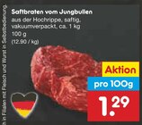 Saftbraten vom Jungbullen Angebote bei Netto Marken-Discount Münster für 1,29 €