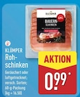 Rohschinken von Klümper für 0,99 € bei ALDI Nord im Angebot Rohschinken von Klümper im aktuellen ALDI Nord Prospekt