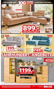 Couch im Segmüller Prospekt "100 JAHRE SEGMÜLLER" mit 8 Seiten (Mannheim)