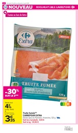 Prix et réduction Truite dans le prospectus Carrefour Market en cours Offre Truite dans le catalogue Carrefour Market du moment à la page 10