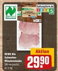 Schweine-Minutensteaks Angebote von REWE Bio bei REWE Schwäbisch Hall für 29,90 €
