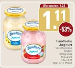 Joghurt Angebote von Landliebe bei WEZ Minden für 1,11 €