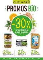 Catalogue NaturéO à Tours, avec 4 pages Prospectus NaturéO à Tours, "Promos bio", 4 pages, 20/05/2021 - 30/05/2021