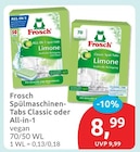Spülmaschinen-Tabs Classic Limone von Frosch für 8,99 € bei budni im Angebot Spülmaschinen-Tabs Classic Limone von Frosch im aktuellen budni Prospekt