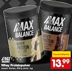Whey Proteinpulver von Max Balance für 13,99 € bei Netto Marken-Discount im Angebot Whey Proteinpulver von Max Balance im aktuellen Netto Marken-Discount Prospekt