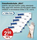 Einmalhandschuhe "Nitril" von  im aktuellen V-Markt Prospekt für 2,99 €