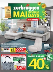 Aktueller Zurbrüggen Möbel & Einrichtung Prospekt in Blomberg und Umgebung, "MAI SHOPPING DAYS" mit 48 Seiten, 09.05.2026 - 23.05.2026