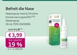 Aktuelle Nasenspray Angebote bei mea - meine apotheke in Wiesbaden Aktuelles Nasenspray mea 0,1% ohne Konservierungsstoffe Angebot bei mea - meine apotheke in Wiesbaden ab 3,99 €