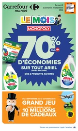Prospectus Supermarchés Carrefour Market en cours à Piégut-Pluviers et alentours, "LE MOIS MONOPOLY", 76 pages, 08/09/2026 - 20/09/2026 Catalogue Supermarchés Carrefour Market en cours à Piégut-Pluviers et alentours, "LE MOIS MONOPOLY", 76 pages, 08/09/2026 - 20/09/2026